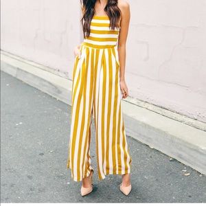 Vici Striped Jumpsuit